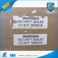 Etiquetas de etiquetas frágeis Grandes etiquetas de embalagem Etiqueta de advertência adesiva